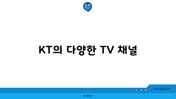 KT의 다양한 TV 채널