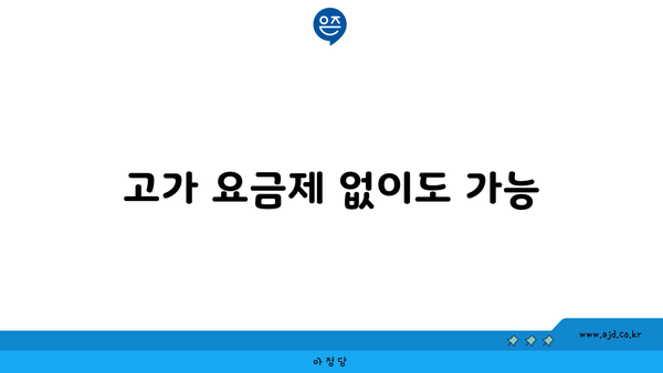 고가 요금제 없이도 가능