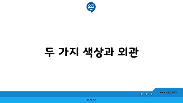 두 가지 색상과 외관