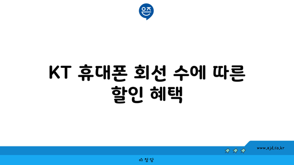 KT 휴대폰 회선 수에 따른 할인 혜택