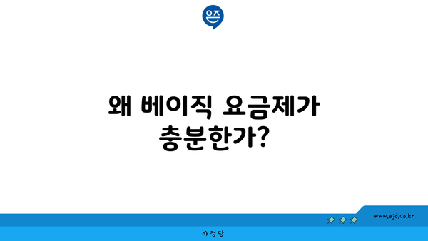 왜 베이직 요금제가 충분한가?