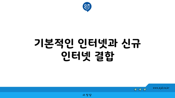 기본적인 인터넷과 신규 인터넷 결합