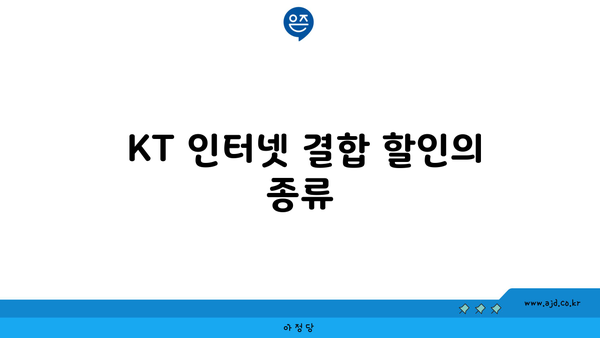  KT 인터넷 결합 할인의 종류