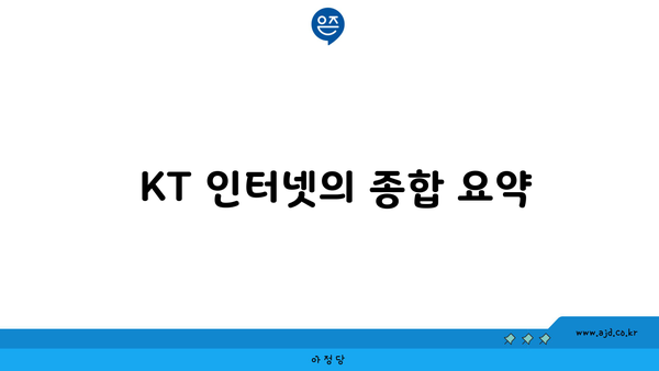  KT 인터넷의 종합 요약