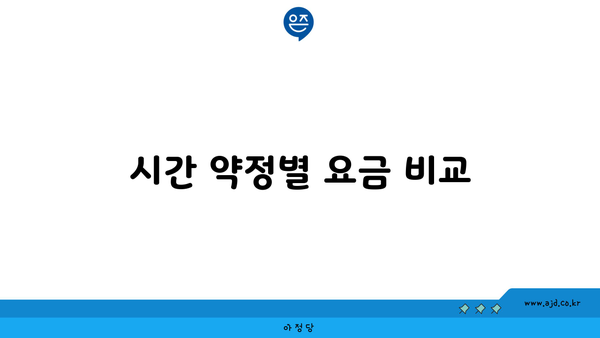 시간 약정별 요금 비교