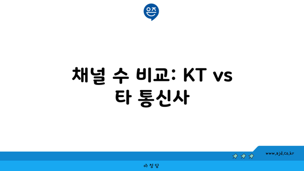 채널 수 비교: KT vs 타 통신사