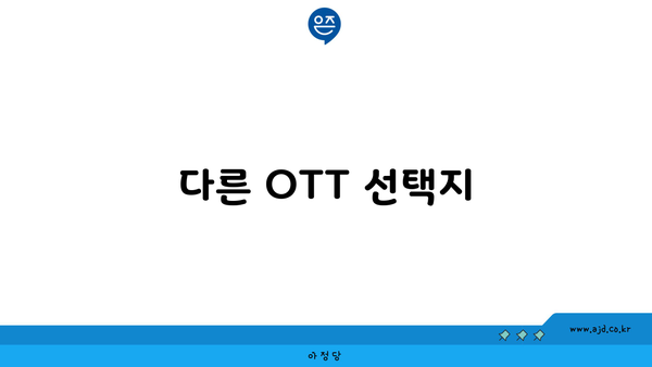 다른 OTT 선택지