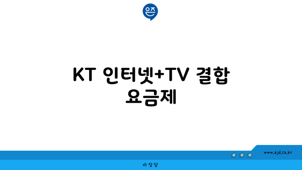 KT 인터넷+TV 결합 요금제