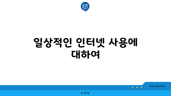 일상적인 인터넷 사용에 대하여