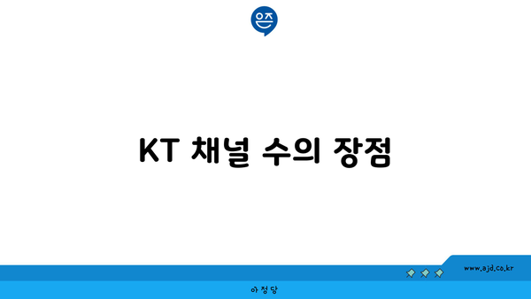 KT 채널 수의 장점