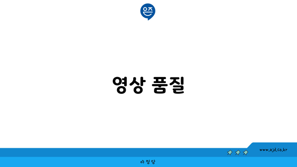 영상 품질