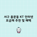 서구 용문동 KT 인터넷 요금제 추천 및 혜택