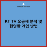 KT TV 요금제 분석 및 현명한 가입 방법