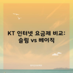 KT 인터넷 요금제 비교: 슬림 vs 베이직