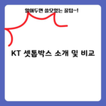 KT 셋톱박스 소개 및 비교