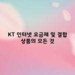 KT 인터넷 요금제 및 결합 상품의 모든 것