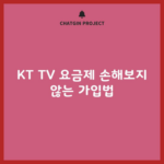 KT TV 요금제 손해보지 않는 가입법