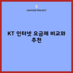 KT 인터넷 요금제 비교와 추천