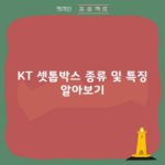 KT 셋톱박스 종류 및 특징 알아보기