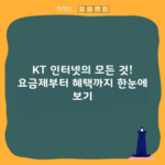 KT 인터넷의 모든 것! 요금제부터 혜택까지 한눈에 보기