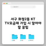 서구 화정2동 KT TV요금제 가입 시 알아야 할 꿀팁