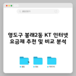 영도구 봉래2동 KT 인터넷 요금제 추천 및 비교 분석