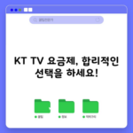 KT TV 요금제, 합리적인 선택을 하세요!