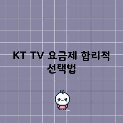 KT TV 요금제 합리적 선택법