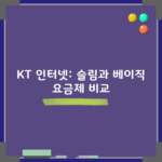 KT 인터넷: 슬림과 베이직 요금제 비교