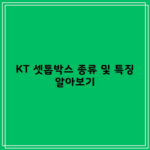 KT 셋톱박스 종류 및 특징 알아보기