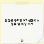 달성군 구지면 KT 셋톱박스 종류 및 특징 소개