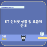 KT 인터넷 상품 및 요금제 안내