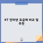 KT 인터넷 요금제 비교 및 추천