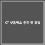 KT 셋톱박스 종류 및 특징