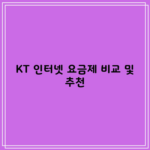 KT 인터넷 요금제 비교 및 추천