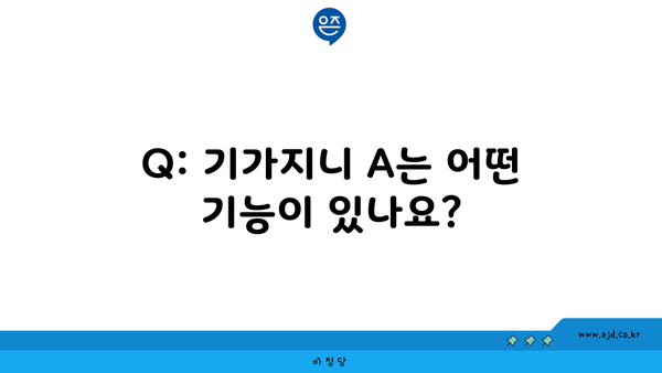 Q: 기가지니 A는 어떤 기능이 있나요?