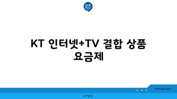 KT 인터넷+TV 결합 상품 요금제