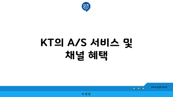 KT의 A/S 서비스 및 채널 혜택