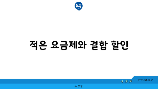 적은 요금제와 결합 할인