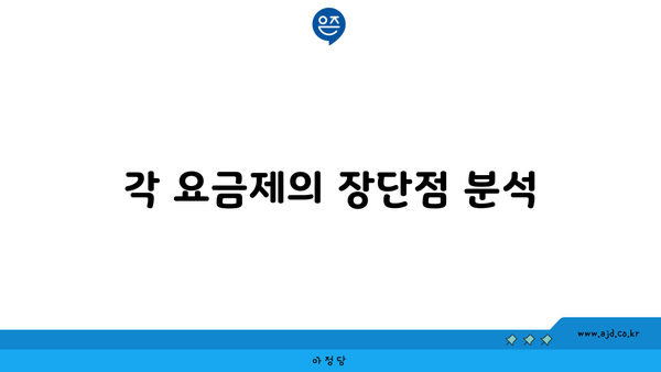 각 요금제의 장단점 분석