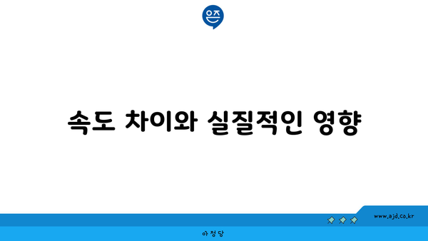 속도 차이와 실질적인 영향