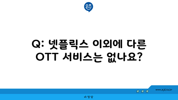 Q: 넷플릭스 이외에 다른 OTT 서비스는 없나요?