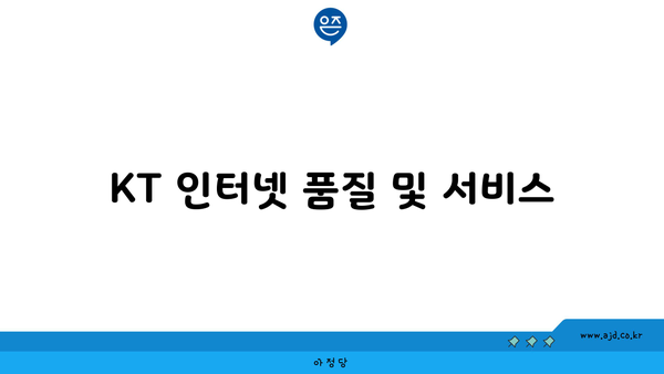 KT 인터넷 품질 및 서비스