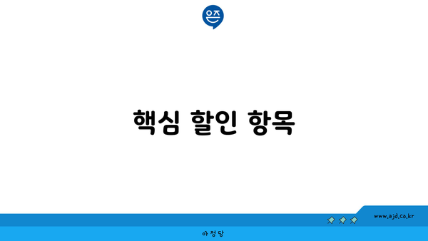 핵심 할인 항목