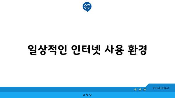 일상적인 인터넷 사용 환경