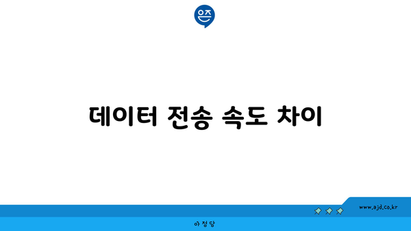 데이터 전송 속도 차이