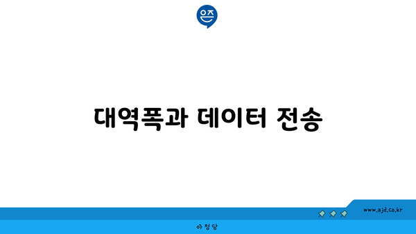 대역폭과 데이터 전송