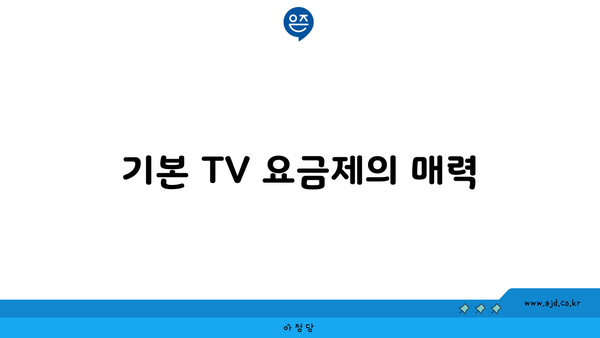 기본 TV 요금제의 매력