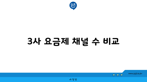 3사 요금제 채널 수 비교