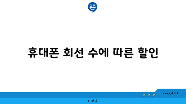 휴대폰 회선 수에 따른 할인